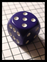 Dice : Dice - 6D Pipped - Blue Opaque with White Pips Oversized - Ebay July 2010